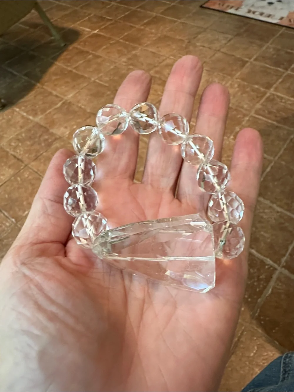 Clear Crystal Statement Bracelet - Transparent Fashion Bracelet